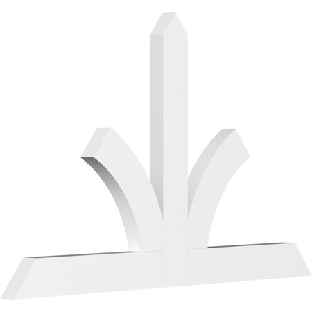 Ekena Millwork Richland Architectural Grade PVC Gable Bracket, 48"W x 30"H x 2"D x 4"F, 15/12 Pitch GBP048X30X0204RIC00